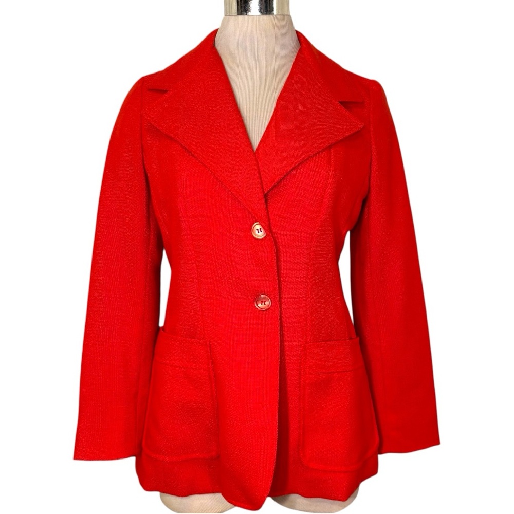 Red Blazer Jacket Classic Vintage ILGWU Tag
